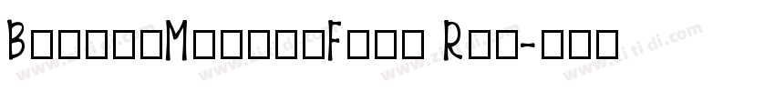 BentonModernFour Rom字体转换